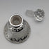 Antique American Art Nouveau Silver Overlay Glass Miniature Perfume Bottle